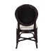 bali & pari Elmer Natural Rattan Dining Chair - Handwoven Wicker Accent Chair with Cushioned seat for Kitchen or Dining Room, Espresso - BSOElmer-Coffee Bean Rattan-White Cushion-DC
