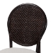 bali & pari Elmer Natural Rattan Dining Chair - Handwoven Wicker Accent Chair with Cushioned seat for Kitchen or Dining Room, Espresso - BSOElmer-Coffee Bean Rattan-White Cushion-DC