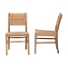 bali & pari Alva Paper Loom Woven 2-Piece Dining Chair Set - Handwoven Side Chair with Mahogany Wood Frame for Kitchen or Dining Room - BSOMD-39889-Alva-Honey-Wooden-DC