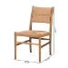 bali & pari Alva Paper Loom Woven 2-Piece Dining Chair Set - Handwoven Side Chair with Mahogany Wood Frame for Kitchen or Dining Room - BSOMD-39889-Alva-Honey-Wooden-DC