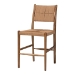 bali & pari Alva Paper Loom Woven Counter Stool - Handwoven Accent Stool with Mahogany Wood Frame for Kitchen Island or Lounge