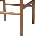 bali & pari Alva Paper Loom Woven Counter Stool - Handwoven Accent Stool with Mahogany Wood Frame for Kitchen Island or Lounge - BSOMD-39889-Alva-Honey-Wooden-CS