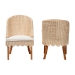 bali & pari Mabel Natural Rattan 2-Piece Dining Chair Set - Handwoven Wicker Accent Chair with Wingback Frame and Seat Cushion for Kitchen or Dining Room - BSOMabel-Natural Rattan-Cushion-DC