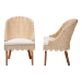 bali & pari Mabel Natural Rattan 2-Piece Dining Chair Set - Handwoven Wicker Accent Chair with Wingback Frame and Seat Cushion for Kitchen or Dining Room - BSOMabel-Natural Rattan-Cushion-DC