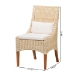 bali & pari Haybourne Natural Rattan 2-Piece Dining Chair Set - Handwoven Wicker Accent Seating with Wingback Frame for Kitchen or Dining Room - BSOHaybourne-Natural Rattan-Cushion-DC