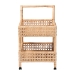 bali & pari Alaina Natural Rattan Kitchen Cart - 2-Tier Handwoven Wicker Storage Trolley with Handle for Kitchen or Lounge - BSOAlaina-Natural Rattan-Cart