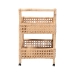 bali & pari Alaina Natural Rattan Kitchen Cart - 2-Tier Handwoven Wicker Storage Trolley with Handle for Kitchen or Lounge - BSOAlaina-Natural Rattan-Cart