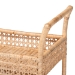 bali & pari Alaina Natural Rattan Kitchen Cart - 2-Tier Handwoven Wicker Storage Trolley with Handle for Kitchen or Lounge - BSOAlaina-Natural Rattan-Cart