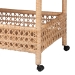 bali & pari Alaina Natural Rattan Kitchen Cart - 2-Tier Handwoven Wicker Storage Trolley with Handle for Kitchen or Lounge - BSOAlaina-Natural Rattan-Cart