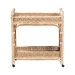 bali & pari Carole Natural Rattan Kitchen Cart - 2-Tier Handwoven Wicker Storage Trolley with Raised Borders for Kitchen or Lounge - BSOCarole-Natural Rattan-Cart
