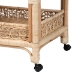 bali & pari Carole Natural Rattan Kitchen Cart - 2-Tier Handwoven Wicker Storage Trolley with Raised Borders for Kitchen or Lounge - BSOCarole-Natural Rattan-Cart