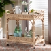 bali & pari Carole Natural Rattan Kitchen Cart - 2-Tier Handwoven Wicker Storage Trolley with Raised Borders for Kitchen or Lounge - BSOCarole-Natural Rattan-Cart