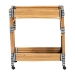 bali & pari Carmine Natural Rattan Kitchen Cart - 2-Tier Handwoven Wicker Storage Trolley with Raised Borders for Kitchen or Lounge - BSOCarmine-Natural Rattan-Cart
