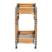 bali & pari Carmine Natural Rattan Kitchen Cart - 2-Tier Handwoven Wicker Storage Trolley with Raised Borders for Kitchen or Lounge - BSOCarmine-Natural Rattan-Cart