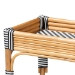 bali & pari Carmine Natural Rattan Kitchen Cart - 2-Tier Handwoven Wicker Storage Trolley with Raised Borders for Kitchen or Lounge - BSOCarmine-Natural Rattan-Cart
