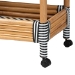 bali & pari Carmine Natural Rattan Kitchen Cart - 2-Tier Handwoven Wicker Storage Trolley with Raised Borders for Kitchen or Lounge - BSOCarmine-Natural Rattan-Cart