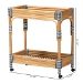 bali & pari Carmine Natural Rattan Kitchen Cart - 2-Tier Handwoven Wicker Storage Trolley with Raised Borders for Kitchen or Lounge - BSOCarmine-Natural Rattan-Cart