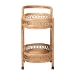 bali & pari Raul Natural Rattan Kitchen Cart - 2-Tier Handwoven Wicker Storage Trolley with Handle for Kitchen or Lounge - BSORaul-Natural Rattan-Cart