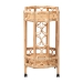 bali & pari Rene Natural Rattan Kitchen Cart - 2-Tier Handwoven Wicker Storage Trolley with Handle for Kitchen or Lounge - BSORene-Natural Rattan-Cart