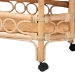 bali & pari Rene Natural Rattan Kitchen Cart - 2-Tier Handwoven Wicker Storage Trolley with Handle for Kitchen or Lounge - BSORene-Natural Rattan-Cart