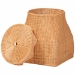 bali & pari Ada Natural Rattan Laundry Hamper - Handwoven Wicker Storage Basket for Laundry Room, Bathroom, or Bedroom Organization - BSOWS251-Honey Ada Rattan-Basket