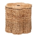 bali & pari Della Woven Seagrass Laundry Hamper - Handwoven Wicker Storage Basket with Scalloped Frame for Laundry Room or Bedroom