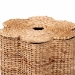 bali & pari Della Woven Seagrass Laundry Hamper - Handwoven Wicker Storage Basket with Scalloped Frame for Laundry Room or Bedroom - BSOS25-MY02-Waterhyacinth-Basket
