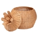 bali & pari Pelham Natural Rattan Laundry Hamper - Handwoven Wicker Storage Basket for Laundry Room, Bathroom, or Bedroom Organization, Small - BSOWS253-Small-Natural Rattan-Basket