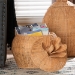 bali & pari Pelham Natural Rattan Laundry Hamper - Handwoven Wicker Storage Basket for Laundry Room, Bathroom, or Bedroom Organization, Small - BSOWS253-Small-Natural Rattan-Basket