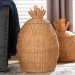 bali & pari Pelham Natural Rattan Laundry Hamper - Handwoven Wicker Storage Basket for Laundry Room, Bathroom, or Bedroom Organization, Large - BSOWS254-Large-Natural Rattan-Basket