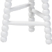 bali & pari David Acacia Wood Bobbin Counter Stool - Sculptural Backless Accent Stool for Kitchen Island or Lounge with Footrest, White - BSOJuan-White Wooden-CS