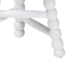 bali & pari David Acacia Wood Multipurpose Accent Stool - Turned Bobbin Decorative Side ottoman with Tripod Base, White - BSODavid-White Wooden-Stool