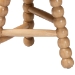 bali & pari David Acacia Wood Multipurpose Accent Stool - Turned Bobbin Decorative Side ottoman with Tripod Base, Natural Brown - BSODavid-Natural Wooden-Stool