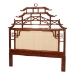 bali & pari Tamiko Marbled Tortoise Rattan Freestanding Headboard - Pagoda Inspired Standalone Headboard with Handwoven Panel, King