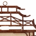 bali & pari Tamiko Marbled Tortoise Rattan Freestanding Headboard - Pagoda Inspired Standalone Headboard with Handwoven Panel, King - BSOTemple-Tortoise/Rattan-King-HB