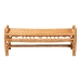 bali & pari Ayala Natural Rattan Accent Bench - Handwoven Wicker Accent Seating with Decorative Apron and Integrated Handles for Living Room, Bedroom, Or Entryway - BSOAyala-Light Honey Rattan-Bench