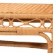 bali & pari Ayala Natural Rattan Accent Bench - Handwoven Wicker Accent Seating with Decorative Apron and Integrated Handles for Living Room, Bedroom, Or Entryway - BSOAyala-Light Honey Rattan-Bench