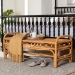 bali & pari Ayala Natural Rattan Accent Bench - Handwoven Wicker Accent Seating with Decorative Apron and Integrated Handles for Living Room, Bedroom, Or Entryway - BSOAyala-Light Honey Rattan-Bench