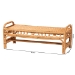 bali & pari Ayala Natural Rattan Accent Bench - Handwoven Wicker Accent Seating with Decorative Apron and Integrated Handles for Living Room, Bedroom, Or Entryway - BSOAyala-Light Honey Rattan-Bench