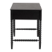 Baxton Studio Lucera Bobbin Writing Desk - 3-Drawer Home Office Desk with Spindle Frame, Black - BSOMG9011-4-Black-Writing Desk