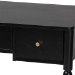 Baxton Studio Lucera Bobbin Writing Desk - 3-Drawer Home Office Desk with Spindle Frame, Black - BSOMG9011-4-Black-Writing Desk
