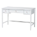 Baxton Studio Lucera Bobbin Writing Desk - 3-Drawer Home Office Desk with Spindle Frame, White