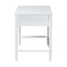 Baxton Studio Lucera Bobbin Writing Desk - 3-Drawer Home Office Desk with Spindle Frame, White - BSOMG9011-4-White-Writing Desk