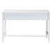 Baxton Studio Lucera Bobbin Writing Desk - 3-Drawer Home Office Desk with Spindle Frame, White - BSOMG9011-4-White-Writing Desk
