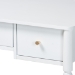 Baxton Studio Lucera Bobbin Writing Desk - 3-Drawer Home Office Desk with Spindle Frame, White - BSOMG9011-4-White-Writing Desk