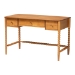 Baxton Studio Lucera Bobbin Writing Desk - 3-Drawer Home Office Desk with Spindle Frame, Oak Brown