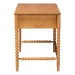 Baxton Studio Lucera Bobbin Writing Desk - 3-Drawer Home Office Desk with Spindle Frame, Oak Brown - BSOMG9011-4-NT Oak-Writing Desk