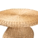 bali & pari Hideo Natural Rattan End Table - Handwoven Wicker Sculptural Accent Table with Pedestal Base - BSOHideo-Natural Rattan-ET