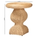 bali & pari Hideo Natural Rattan End Table - Handwoven Wicker Sculptural Accent Table with Pedestal Base - BSOHideo-Natural Rattan-ET