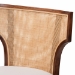 bali & pari Franco Dining Chair - Sculpted Seating with Woven Rattan Backrest and Upholstered Seat for Kitchen or Dining Room - BSOFranco-Light Brown-Rattan/Wood-DC